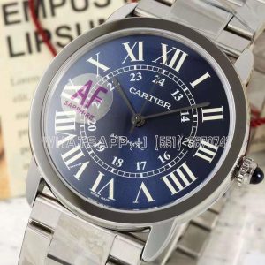 Cartier Ronde Solo de Cartier 42mm Automatic Blue Dial in Steel WSRN0023
