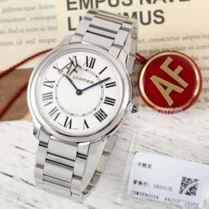 Cartier Ronde Solo de Cartier Watch 36mm White Dial in Steel on Bracelet