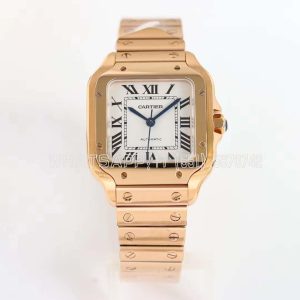 Cartier Santos de Cartier 35mm White Dial in Rose Gold