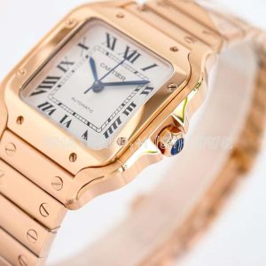 Cartier Santos de Cartier 35mm White Dial in Rose Gold