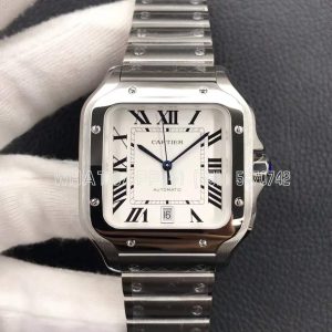 Cartier Santos de Cartier 35mm White Dial in Steel