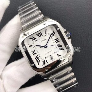 Cartier Santos de Cartier 35mm White Dial in Steel