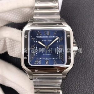 Cartier Santos de Cartier 40mm Gradual Blue Dial in Steel