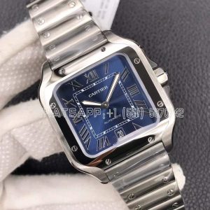 Cartier Santos de Cartier 40mm Gradual Blue Dial in Steel