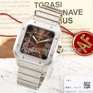 Cartier Santos de Cartier 40mm Gradual Brown Dial in Steel