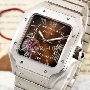 Cartier Santos de Cartier 40mm Gradual Brown Dial in Steel