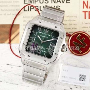 Cartier Santos de Cartier 40mm Green Dial in Steel