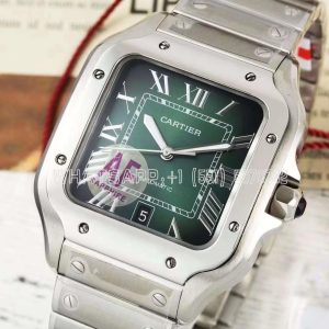 Cartier Santos de Cartier 40mm Green Dial in Steel