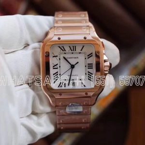 Cartier Santos de Cartier 40mm White Dial in Rose Gold
