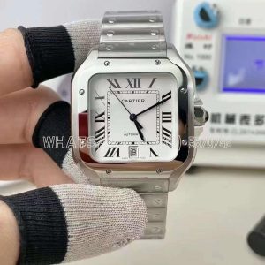 Cartier Santos de Cartier 40mm White Dial in Steel