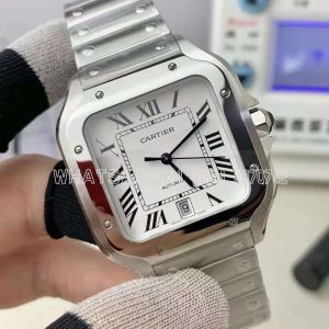 Cartier Santos de Cartier 40mm White Dial in Steel