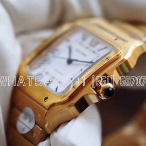Cartier Santos de Cartier 40mm White Dial in Yellow Gold
