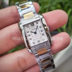 Cartier Tank Francaise Watch with Diamond Marker Steel/Yellow Gold