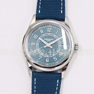 Patek Philippe Calatrava 6007A-001 Grey Dial in Steel Blue nylon/leather strap