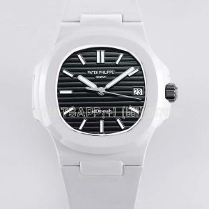 Patek Philippe AET Nautilus 5711 Black Dial White Ceramic