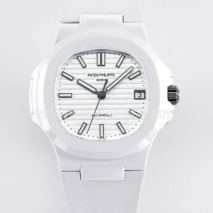 Patek Philippe AET Nautilus 5711 White Dial White Ceramic