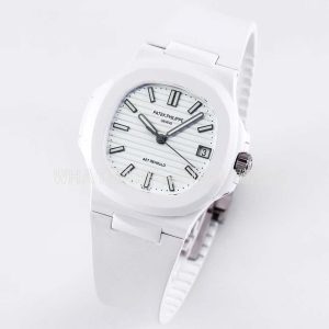 Patek Philippe AET Nautilus 5711 White Dial White Ceramic