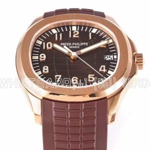 Patek Philippe Aquanaut 5167/1R Brown Dial in Rose Gold on Brown Rubber Strap ZF