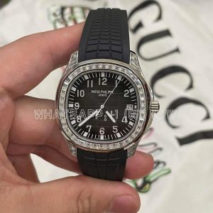 Patek Philippe Aquanaut 5167/300G-010 Black Dial Diamond Bezel 40Mm 18K White Gold