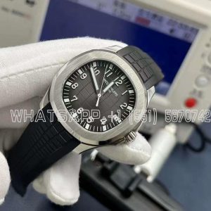 Patek Philippe Aquanaut 5167A Stainless Steel Black Dial on Black Rubber Strap 3KF