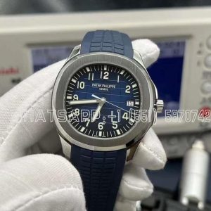 Patek Philippe Aquanaut 5168G Stainless Steel Blue Dial on Blue Rubber Strap 3KF