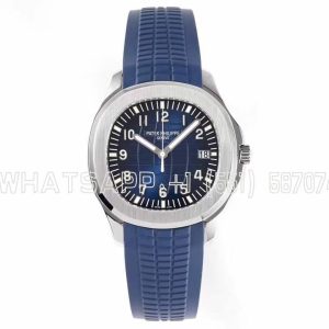 Patek Philippe Aquanaut 5168G Stainless Steel Blue Dial on Blue Rubber Strap ZF