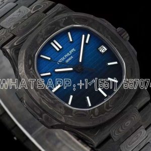 Patek Philippe Nautilus 5711 DIW Carbon DIWF Black/Blue Textured Dial on Carbon Bracelet 324CS