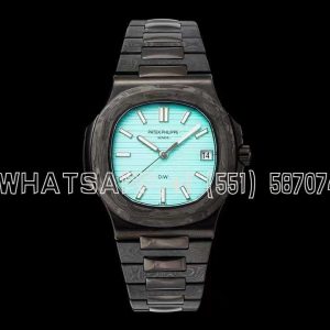 Patek Philippe Nautilus 5711 DIW Carbon DIWF Tiffany Blue Textured Dial on Carbon/PVD Bracelet 324CS
