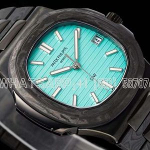 Patek Philippe Nautilus 5711 DIW Carbon DIWF Tiffany Blue Textured Dial on Carbon/PVD Bracelet 324CS
