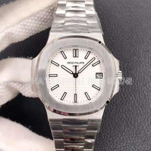 Patek Philippe Nautilus 5711 White Dial on SS Bracelet A324 - 3KF