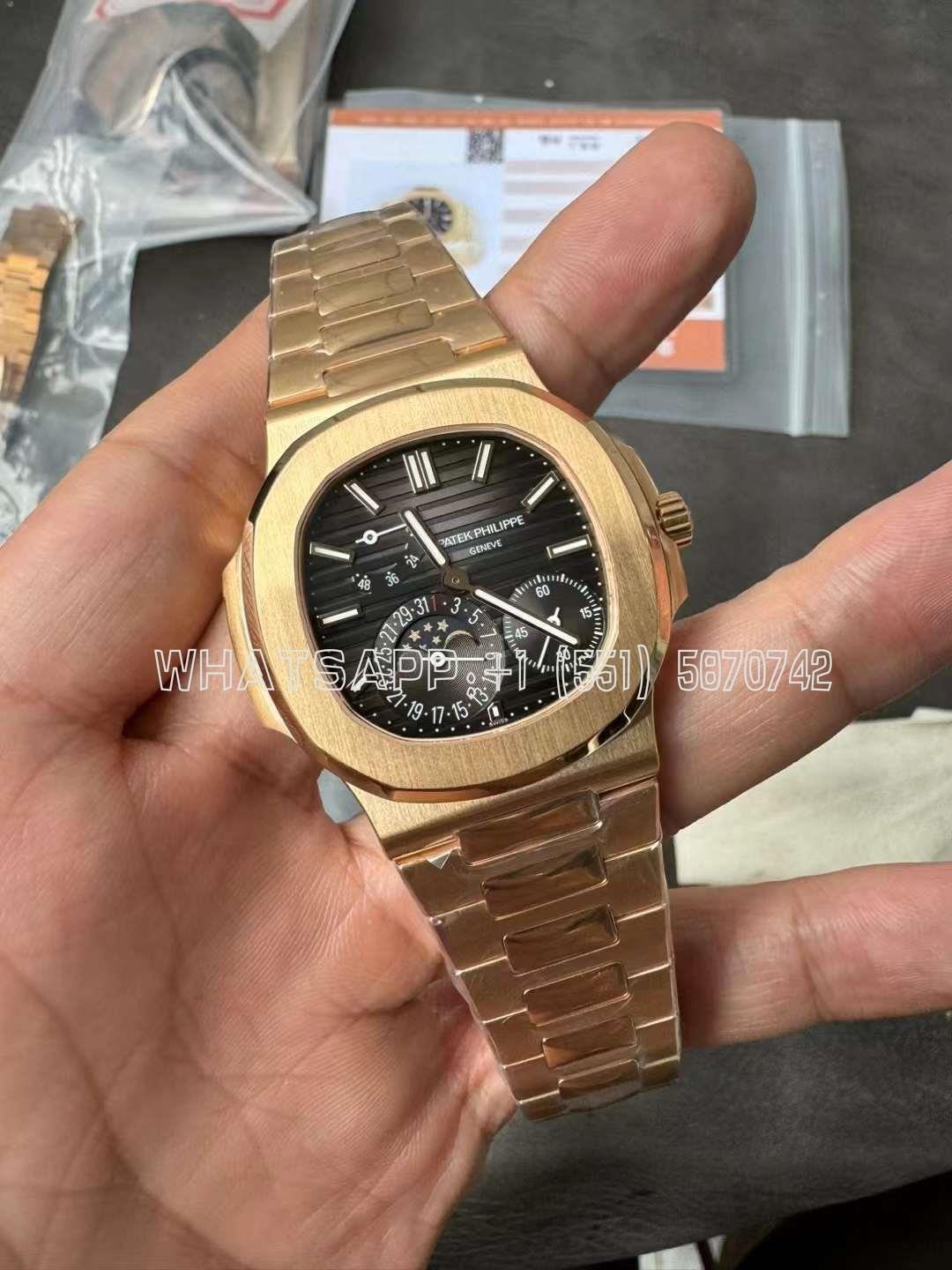 Patek Philippe Nautilus 5712 RG Brown Dial on RG Bracelet A240 -PPF