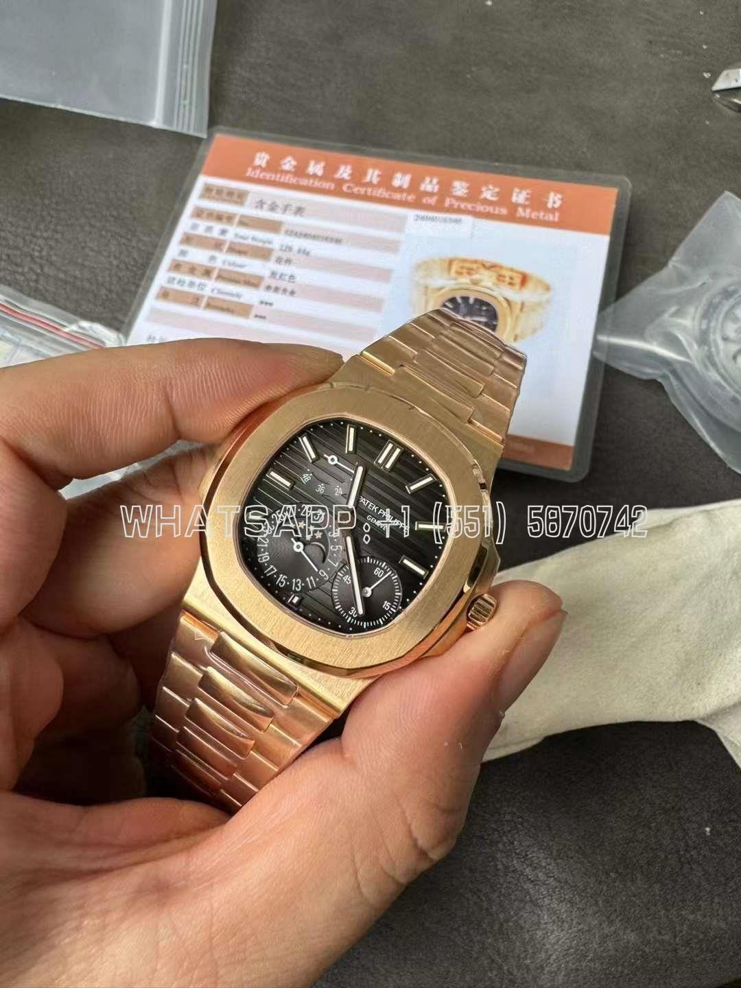 Patek Philippe Nautilus 5712 RG Brown Dial on RG Bracelet A240 -PPF