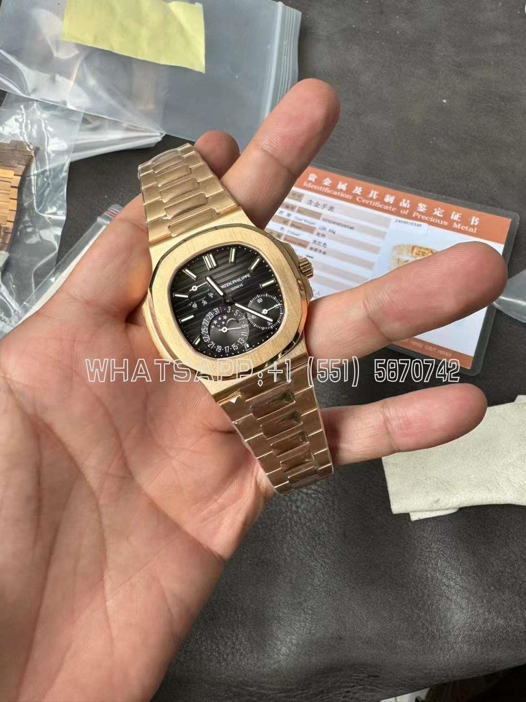 Patek Philippe Nautilus 5712 RG Brown Dial on RG Bracelet A240 -PPF