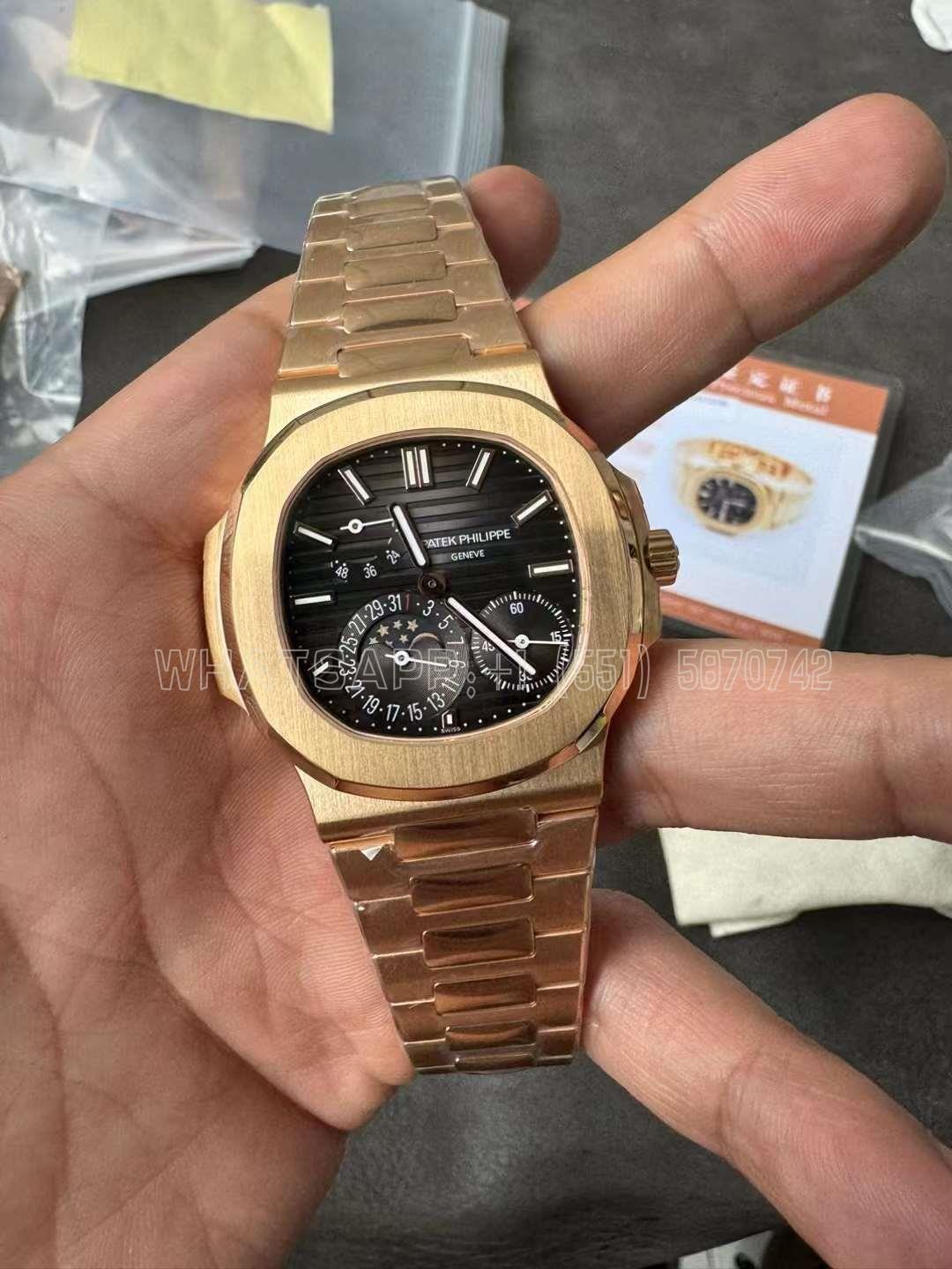 Patek Philippe Nautilus 5712 RG Brown Dial on RG Bracelet A240 -PPF