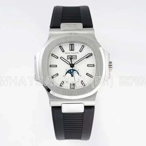 Patek Philippe Nautilus 57261A-010 White Dial in Rubber Strap
