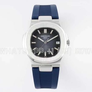 Patek Philippe Nautilus Jumbo 5711/1A Blue Dial on Rubber Strap