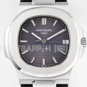 Patek Philippe Nautilus Jumbo 5711/1A Grey Dial on Rubber Strap