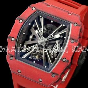 Richard Mille RM 012-01 Tourbillon Red NTPT Carbon on Red Rubber Strap