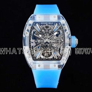 Richard Mille RM 012-01 Tourbillon Sapphire on Blue Rubber Strap