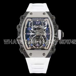 Richard Mille RM 021-01 Tourbillon Aerodyne on White Rubber Strap