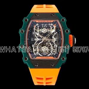 Richard Mille RM 021-02 Tourbillon Aerodyne on Orange Rubber Strap