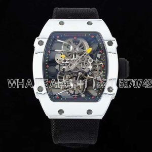 Richard Mille RM 027-02 Tourbillon Rafael Nadal White NTPT on Black Nylon Strap
