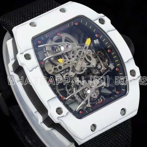 Richard Mille RM 027-02 Tourbillon Rafael Nadal White NTPT on Black Nylon Strap