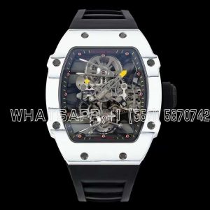 Richard Mille RM 027-02 Tourbillon Rafael Nadal White NTPT on Black Rubber Strap