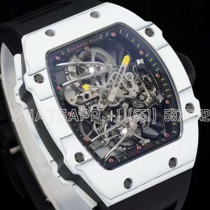 Richard Mille RM 027-02 Tourbillon Rafael Nadal White NTPT on Black Rubber Strap