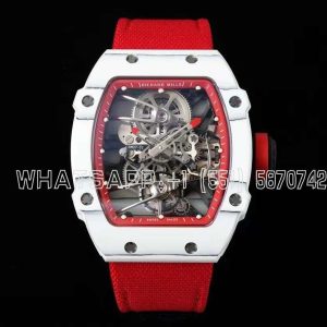 Richard Mille RM 027-02 Tourbillon Rafael Nadal White NTPT on Red Nylon Strap