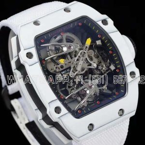 Richard Mille RM 027-02 Tourbillon Rafael Nadal White NTPT on White Nylon Strap