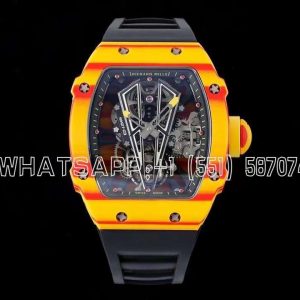 Richard Mille RM 027-03 Tourbillon Rafael Nadal Yellow TPT Quartz Black Rubber Strap