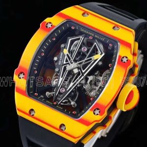 Richard Mille RM 027-03 Tourbillon Rafael Nadal Yellow TPT Quartz Black Rubber Strap