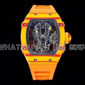 Richard Mille RM 027-03 Tourbillon Rafael Nadal Yellow TPT Quartz Orange Rubber Strap